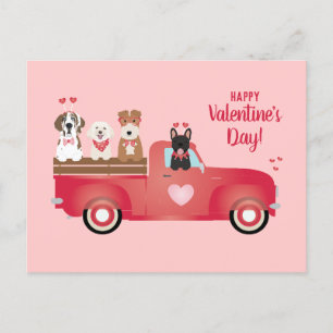 Happy Valentines Day Pickup Truck Love Dogs Feestdagenkaart