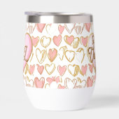 Happy Valentine's Day | Pink and Gold Hearts (Droite)