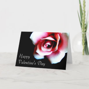 Happy Valentine's Day Pink Rose Wenskaart Feestdagen Kaart