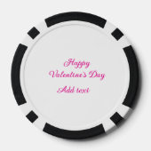 Happy Valentine's day pink text name message Poker Chips (Achterkant)