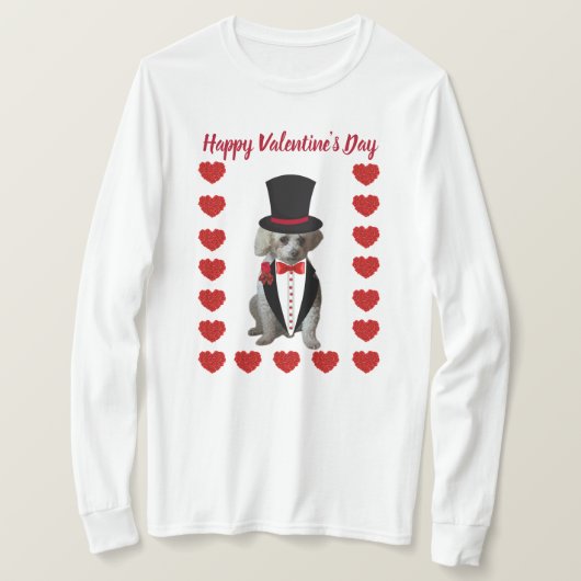 Happy Valentine's Day Poedel T-shirt (Design voorkant)