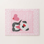 Happy Valentines Day Puppy Hearts Pink Legpuzzel (Horizontaal)