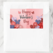 Happy Valentines Day Rechthoekige Sticker (Tas)