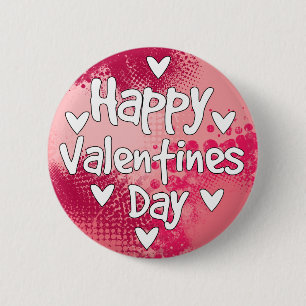 Happy Valentines Day Ronde Button 5,7 Cm