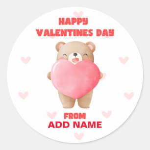Happy Valentines Day Ronde Sticker