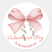 Happy Valentine's Day Ronde Sticker (Voorkant)