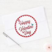 Happy Valentines Day Ronde Sticker (Envelop)