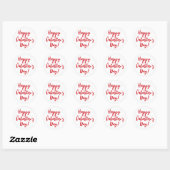 Happy Valentine's Day rood script typografie moder Ronde Sticker (Vel)