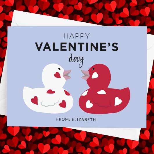 HAPPY VALENTINE'S DAY Rubber Duckies