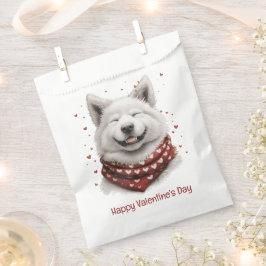 Happy Valentines Day Samoyed Dog Bedankzakje