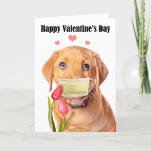 Happy Valentine's Day Schattige Lab Puppy in gezic Feestdagen Kaart
