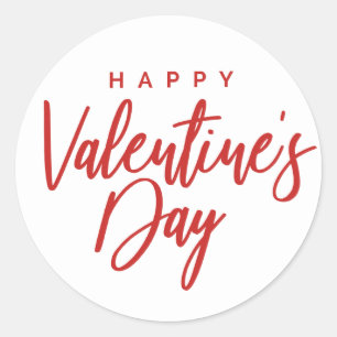 Happy Valentine's Day Script Ronde Sticker