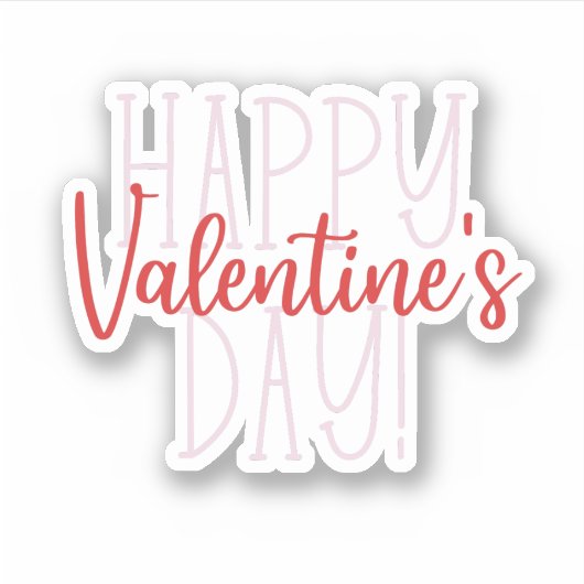 Happy Valentine's Day Sticker (Voorkant)