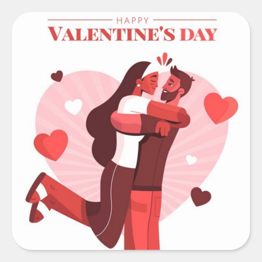 Happy Valentines Day Sticker (Voorkant)