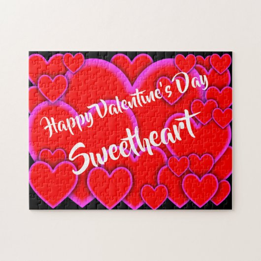 Happy Valentines Day SweeBaby Romantic Hearts Legpuzzel (Horizontaal)