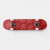 Happy Valentines Day Text Pattern Stylish Skateboard (Horizontaal)