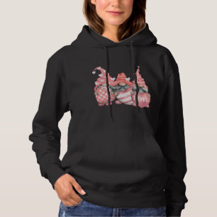 Happy Valentines Day Tomte Drie roze harten Garde Hoodie