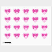 Happy Valentines Day Two roze hartstikkers Hart Sticker (Vel)