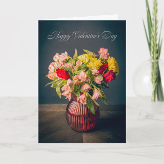 Happy Valentines Day Vase of Flowers General Feestdagen Kaart