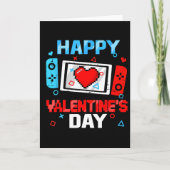 Happy Valentines Day Video Game Controller Heart B Kaart (Voorkant)