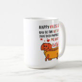 Happy Valentine's Day Wiener Funny Dachshund Dog Koffiemok (Voorkant rechts)