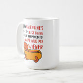 Happy Valentine's Day Wiener Funny Dachshund Dog Koffiemok (Voorkant links)