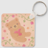 Happy Valentine's Day with Teddy Bear Sleutelhanger (Achterkant)
