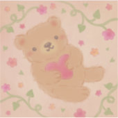 Happy Valentine's Day with Teddy Bear Sticker (Voorkant)