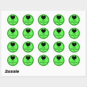 Happy Valentines Day zwarte groene sticker labels (Vel)
