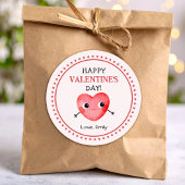 Happy Valentine's heart Ronde Sticker
