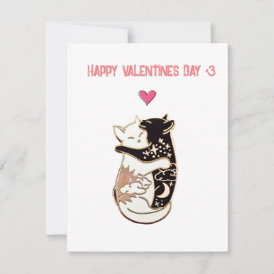 happy Valentines jour mignon chat Carte de vacance