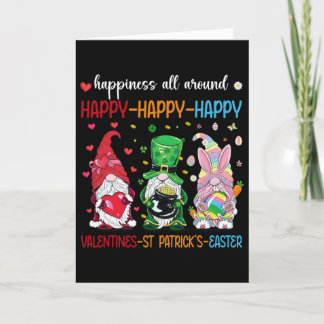 Happy Valentines St Patrick Day Easter Day Holiday Kaart