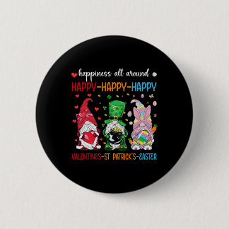 Happy Valentines St Patrick Day Easter Day Holiday Ronde Button 5,7 Cm