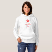 Happy Valentine's Sweat - shirt à capuche Design - (Devant entier)