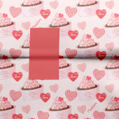 Happy Valentin's Day Cupcake and Hearts Pattern Tissuepapier