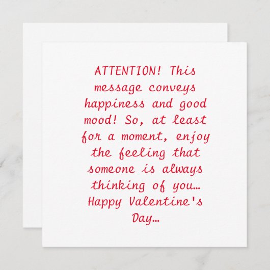 Happy Valentin's Day Holiday Card Feestdagenkaart (Voorkant / Achterkant)