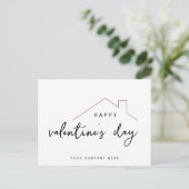 Happy Valentin's Day Realty House Briefkaart (Staand voorkant)
