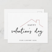 Happy Valentin's Day Realty House Briefkaart (Voorkant / Achterkant)