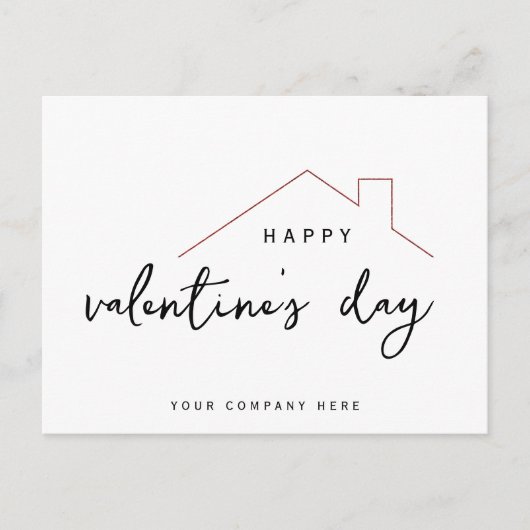 Happy Valentin's Day Realty House Briefkaart (Voorkant)