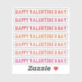 Happy Valentin's Day Red Display Font Lettering Sticker (Vel)