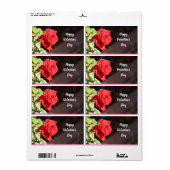 Happy Valentin's Day Roos Label (Full Sheet)