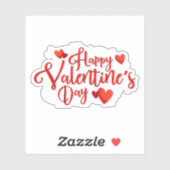 Happy valetines dag sticker (Vel)