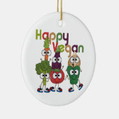 Happy Vegan Keramisch Ornament (Rechts)