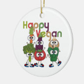 Happy Vegan Keramisch Ornament (Links)