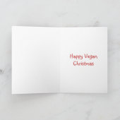 Happy Vegan Kerstan Kaart (Binnen)