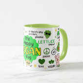 Happy Vegan Mug - Drôle Vegan Mug, Basé Sur Le Pla (Devant droit)