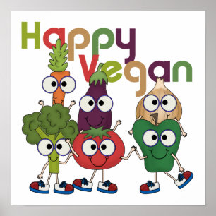 Happy Vegan Poster