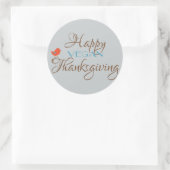 Happy Vegan Thanksgiving Ronde Sticker (Tas)