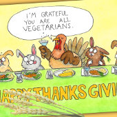 Happy Vegetarian Thanksgiving Kaart