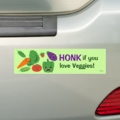 Happy Veggies Bumpersticker (Op auto)